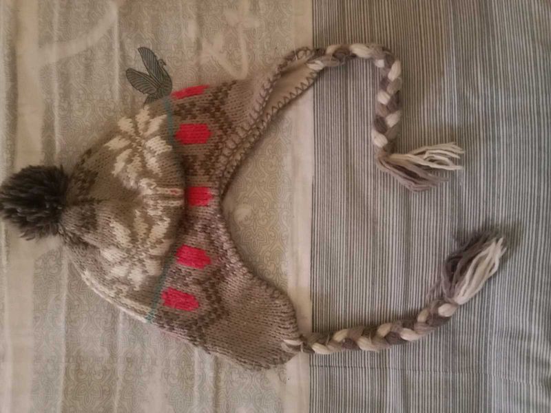 Cozy Knit Hat with Pom and Braids