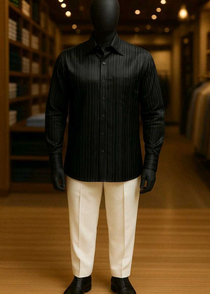 🇳🇿💫♥️ Dark Cock Colour Stylish Striped Shirt