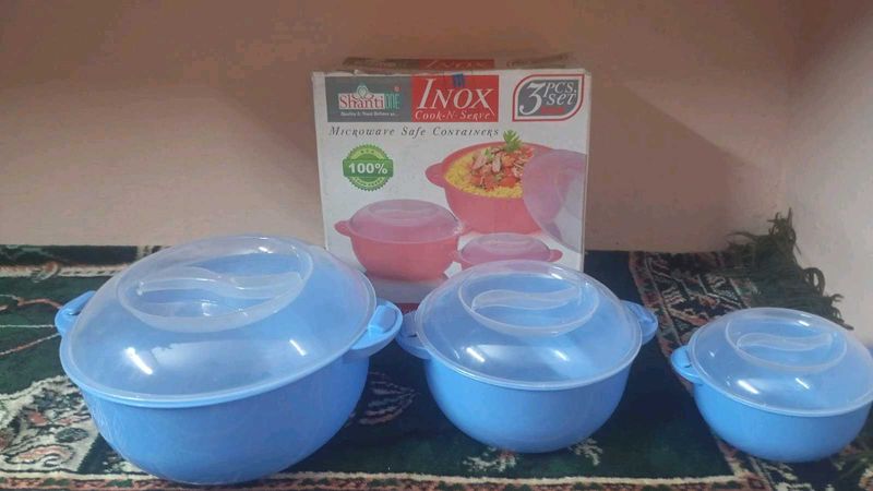 3 Pcs Set Microwave Safe Food Containers