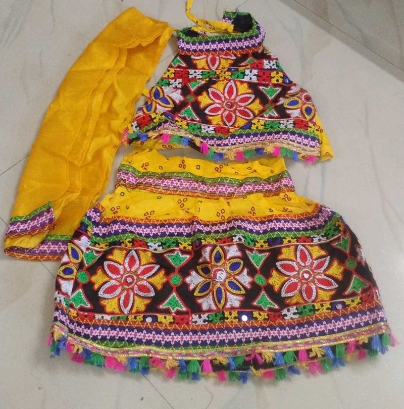 Bright Festive Girls' Ethnic Set