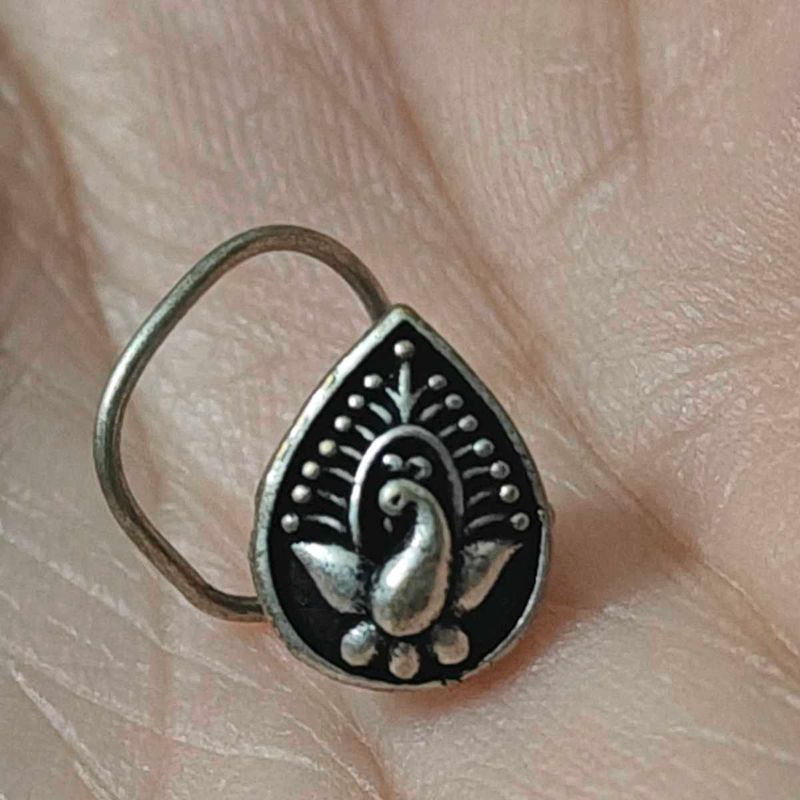 Vintage Silver Peacock Nose Ring