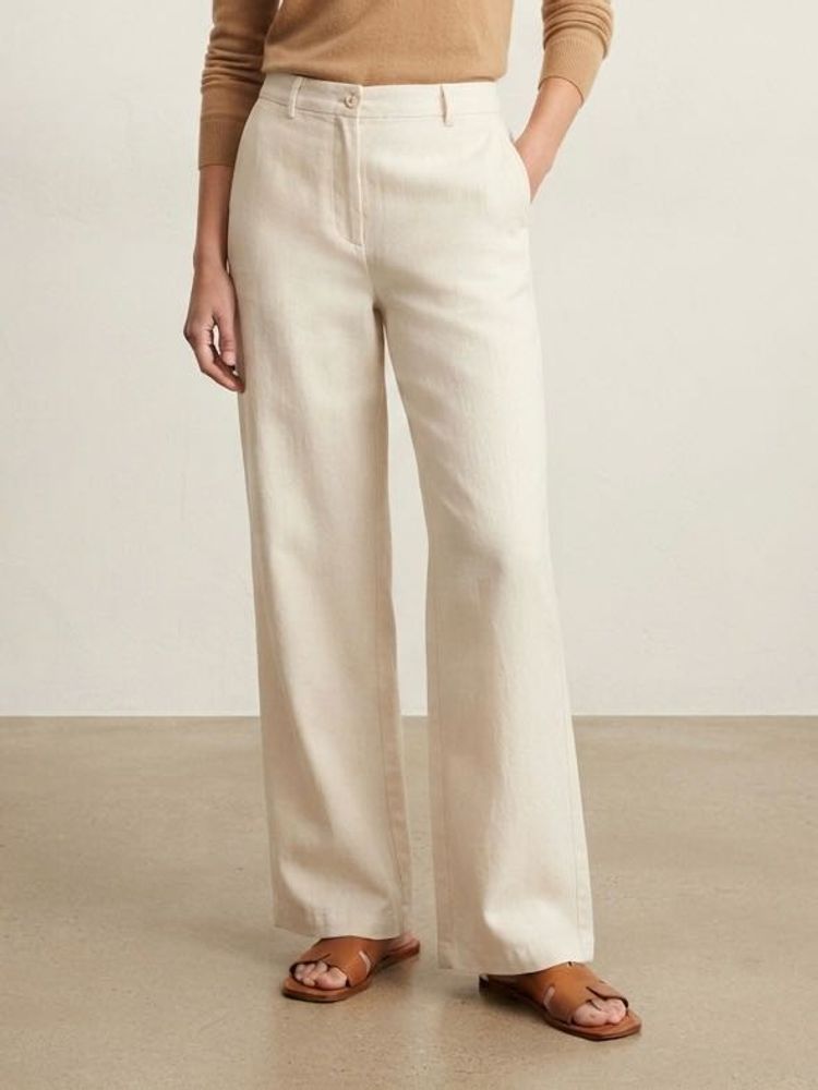 White Slim Fit Trousers