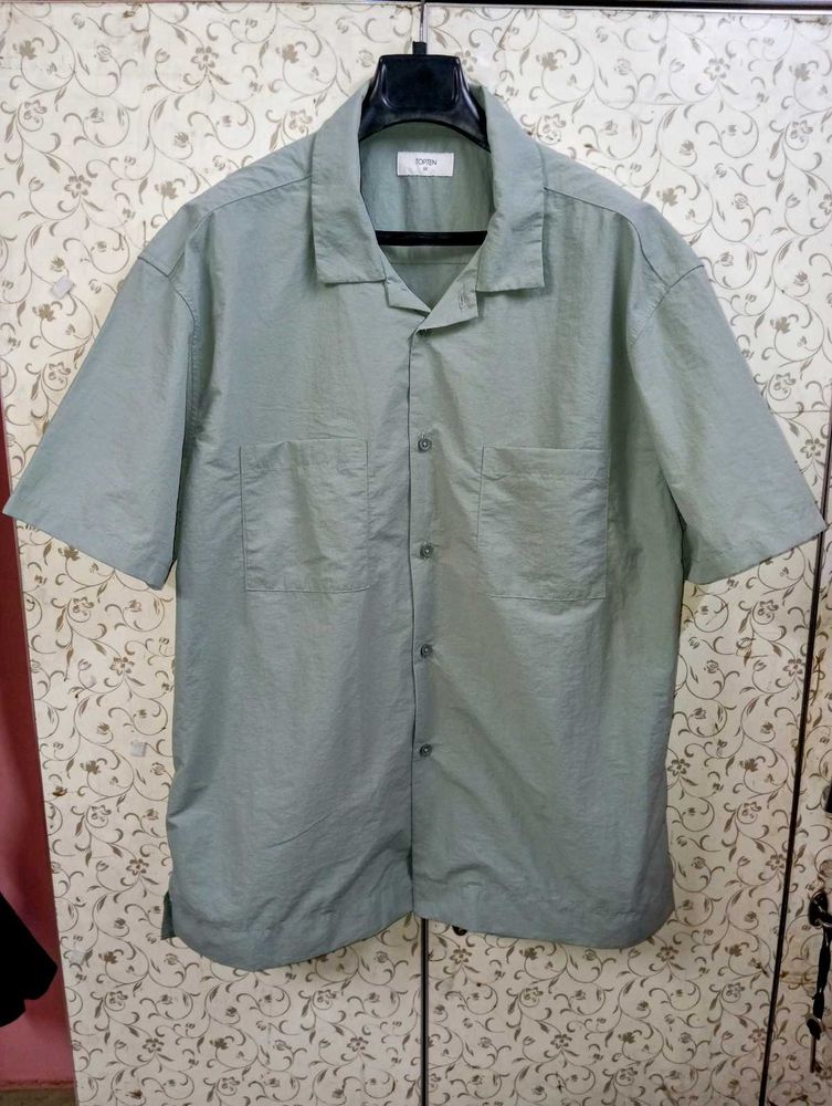TOPTEN nylon Oversized Short  Sleeve Shirt