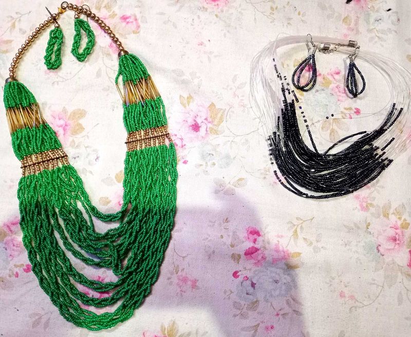 Handcrafted Beaded Necklace &amp; Earring Sets