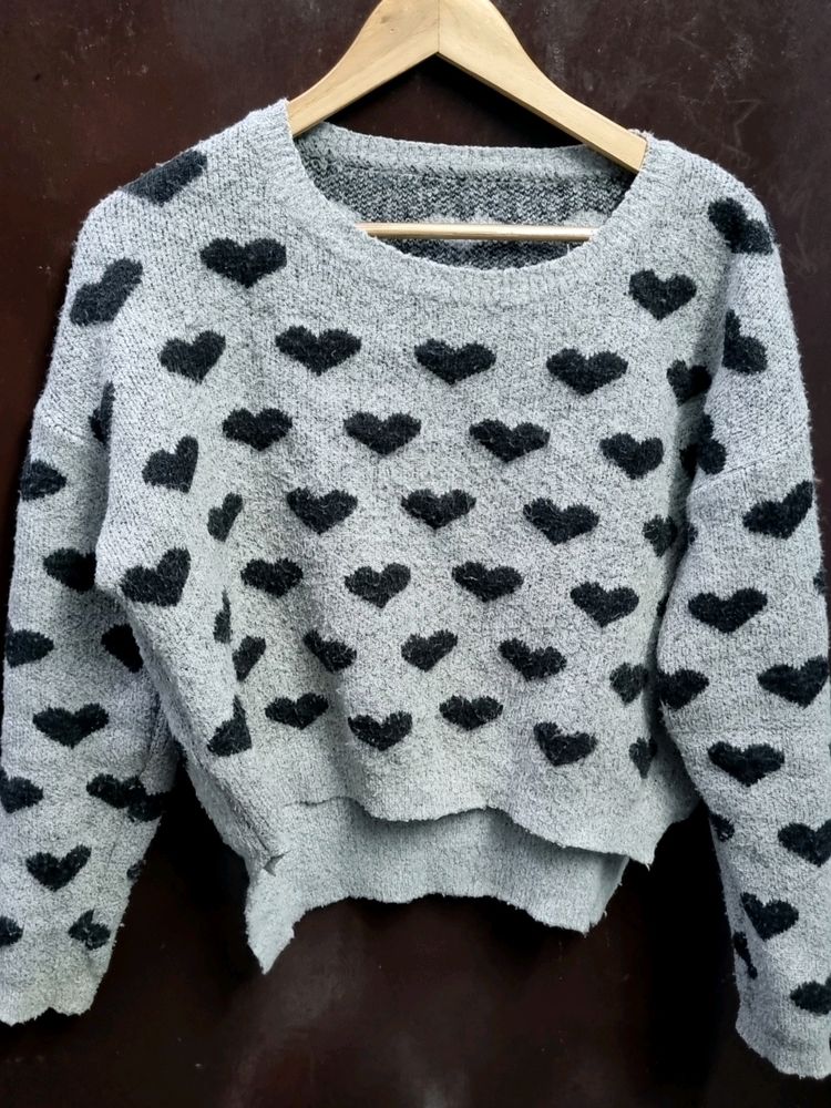 Winters Cute Heart Shaped Sweater (Bust-38,40)