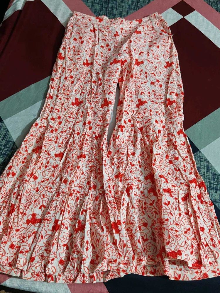 Boho Floral Palazzo Pants and dupatta set