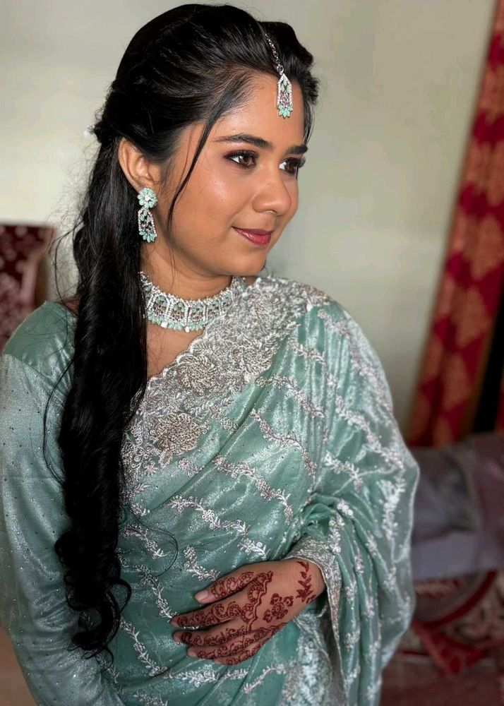 Embroidered Saree with and Accessories