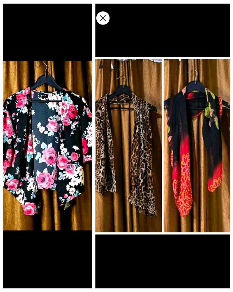 Combo Of 3, A Shrug n 2 Stoles/Scarves