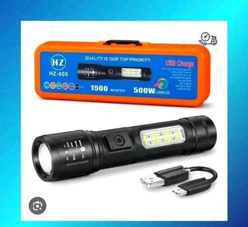 HZ-605 USB Rechargeable LED Flashlight