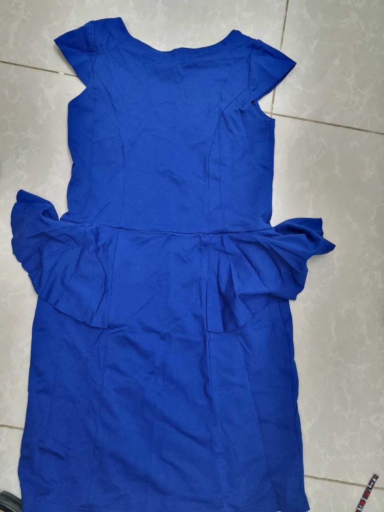 Vibrant Blue Peplum Dress