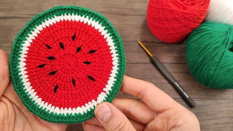 Handmade 6pc Watermelon Coaster