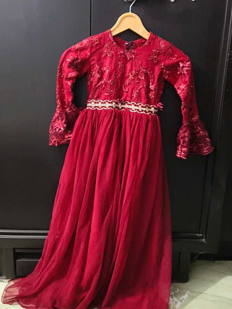 Stunning Red Embellished Gown
