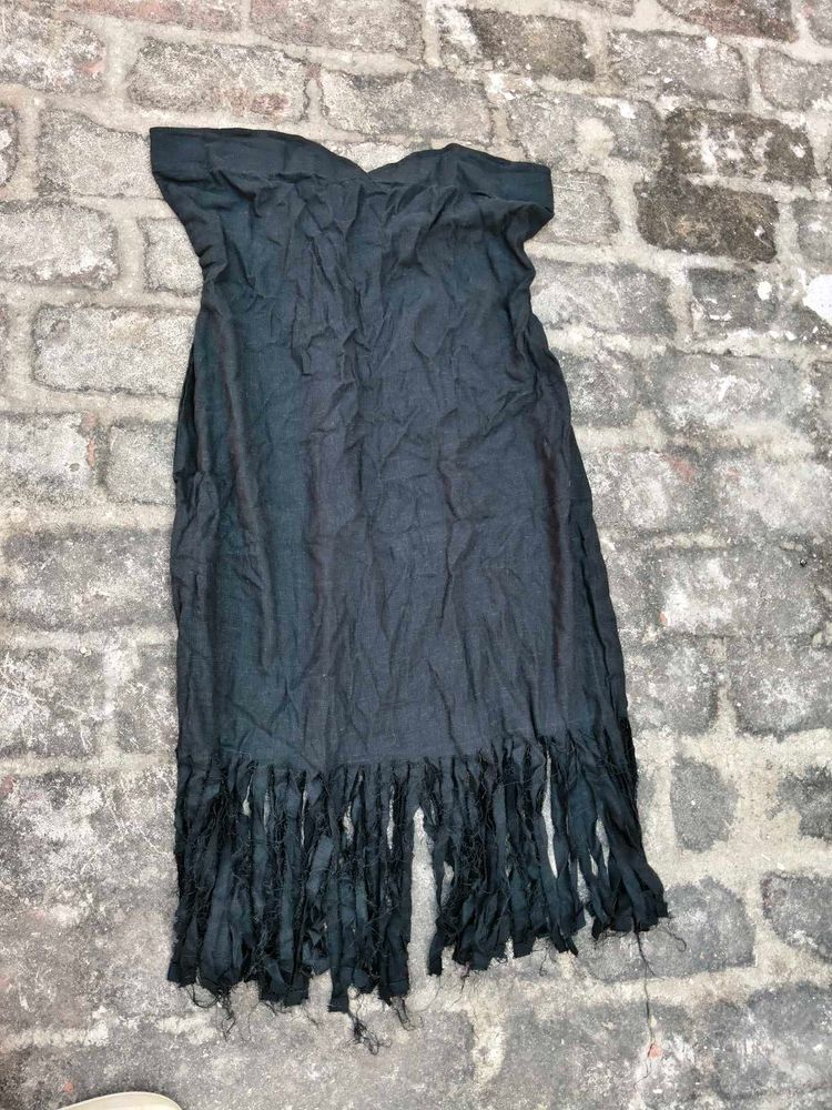 Black Fringed kurta