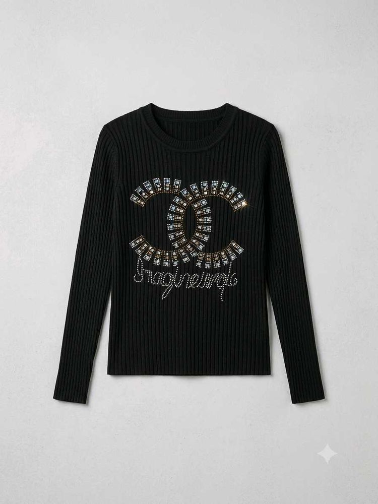 Embellished Black Blouse