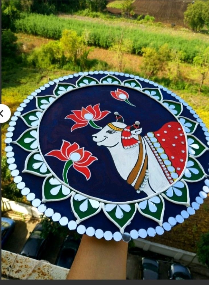 Beautiful Cow Lippan Art 🎨