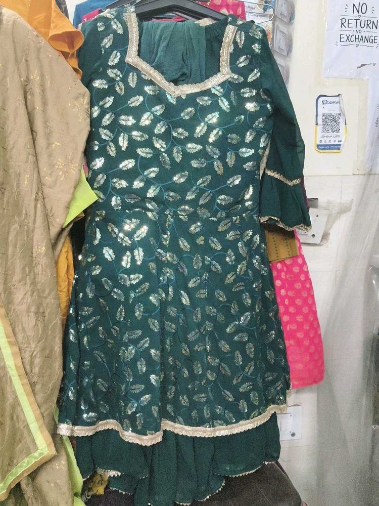 padded kurta with sharara