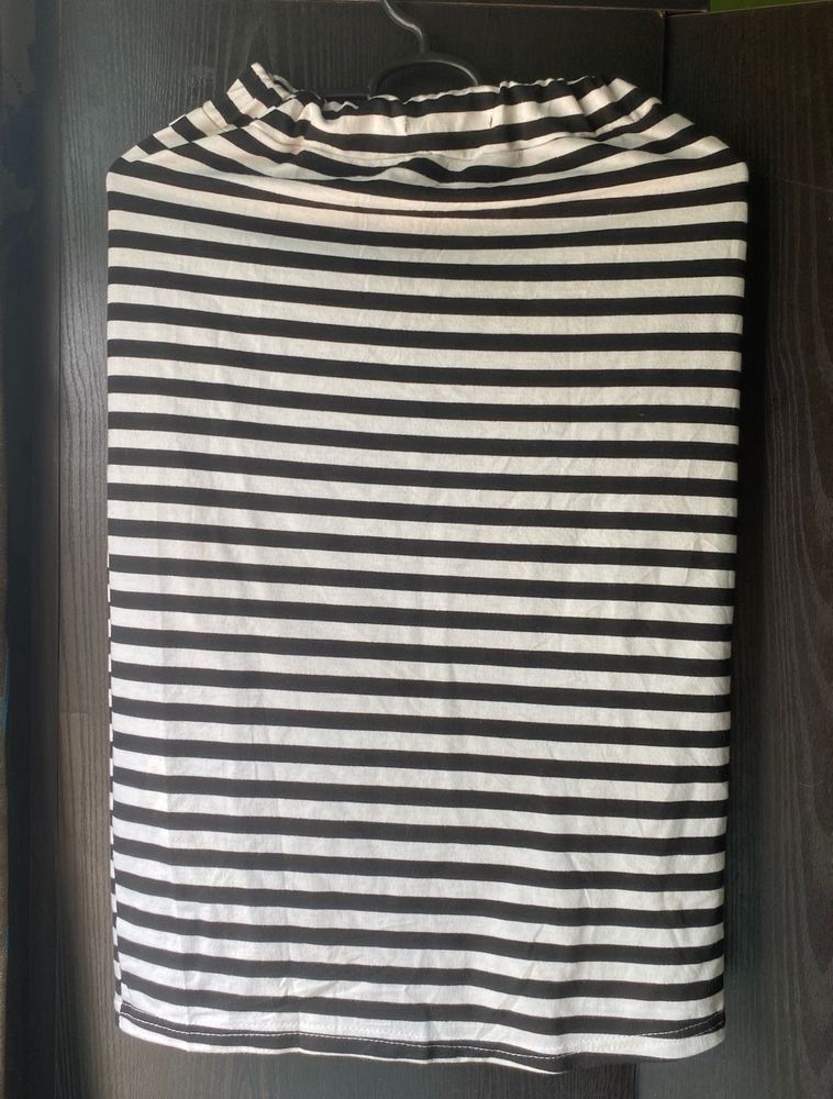 Black and White Striped Top
