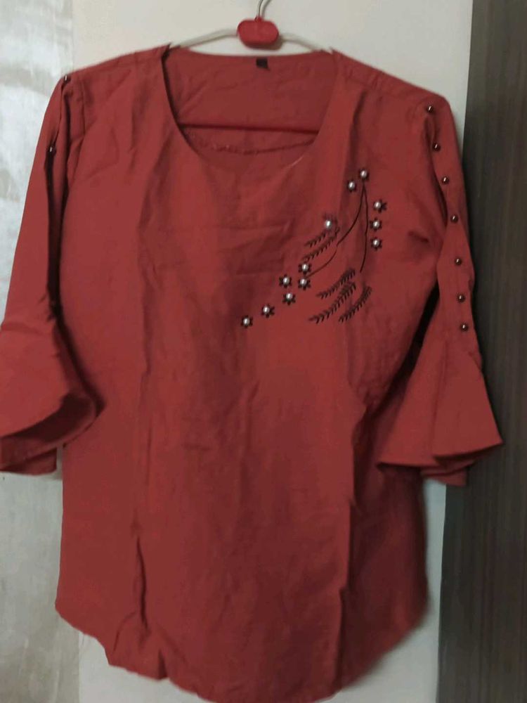 Stylish Rust Ethnic top