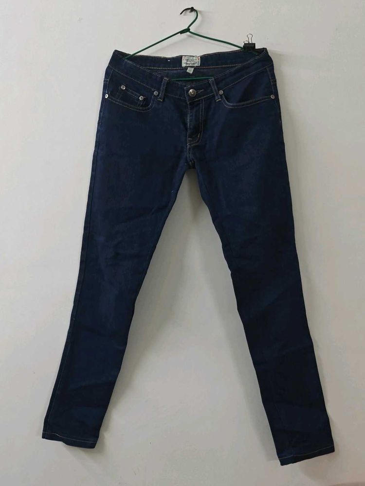 Classic Dark Wash Denim Jeans