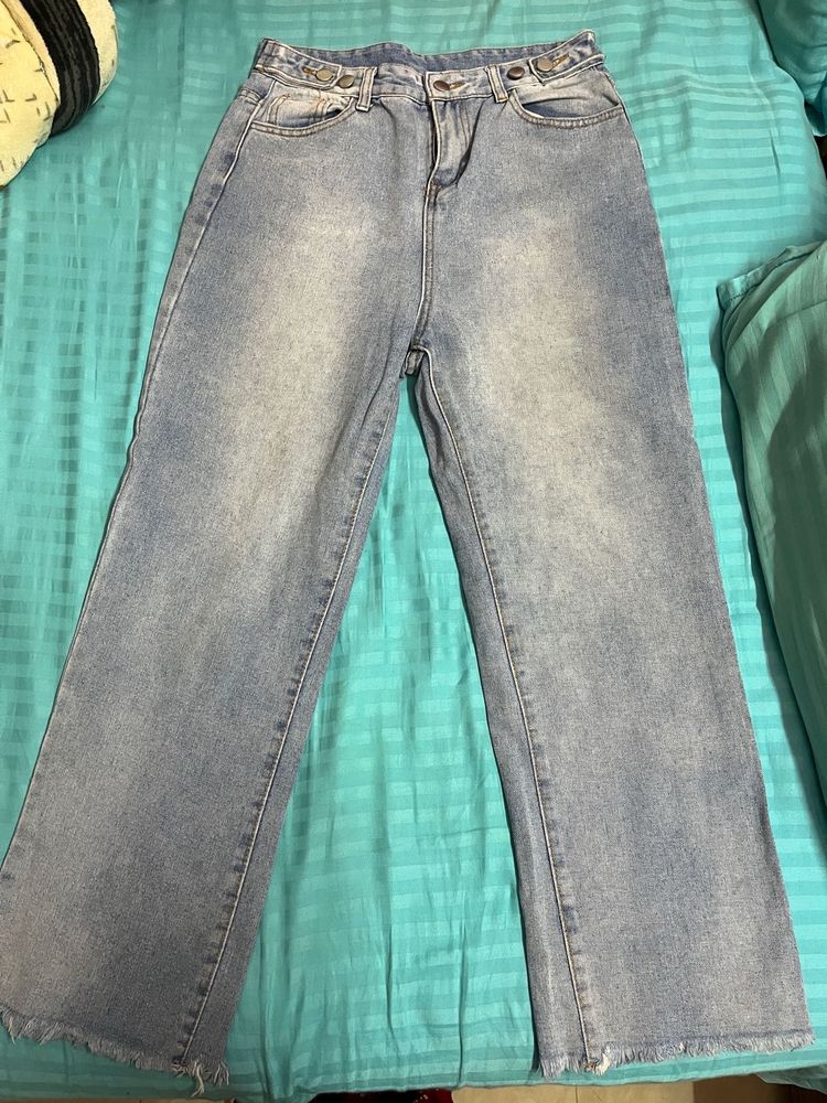 Light Wash Wide Leg Jeans
