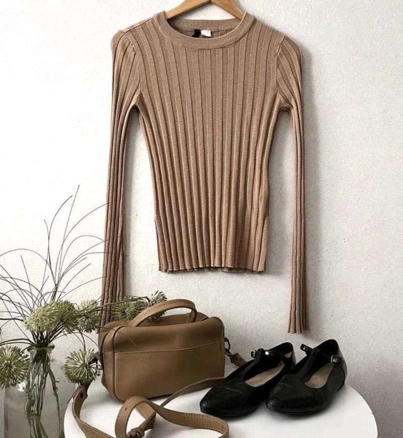 Nude  Long Sleeve Top