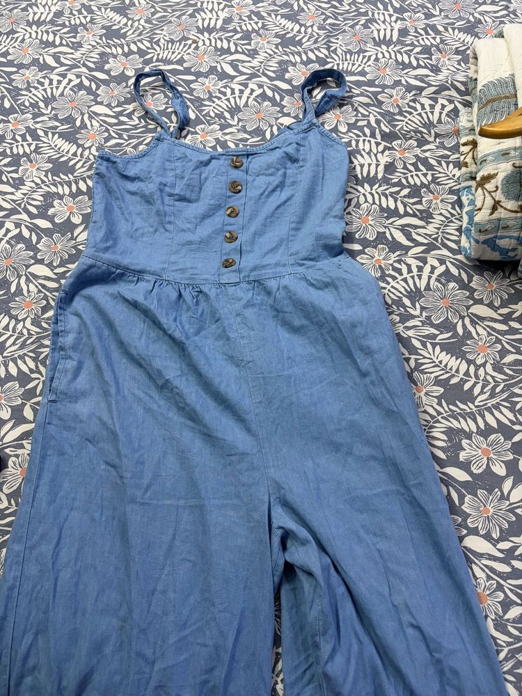 Light Wash Denim Jumpsuit