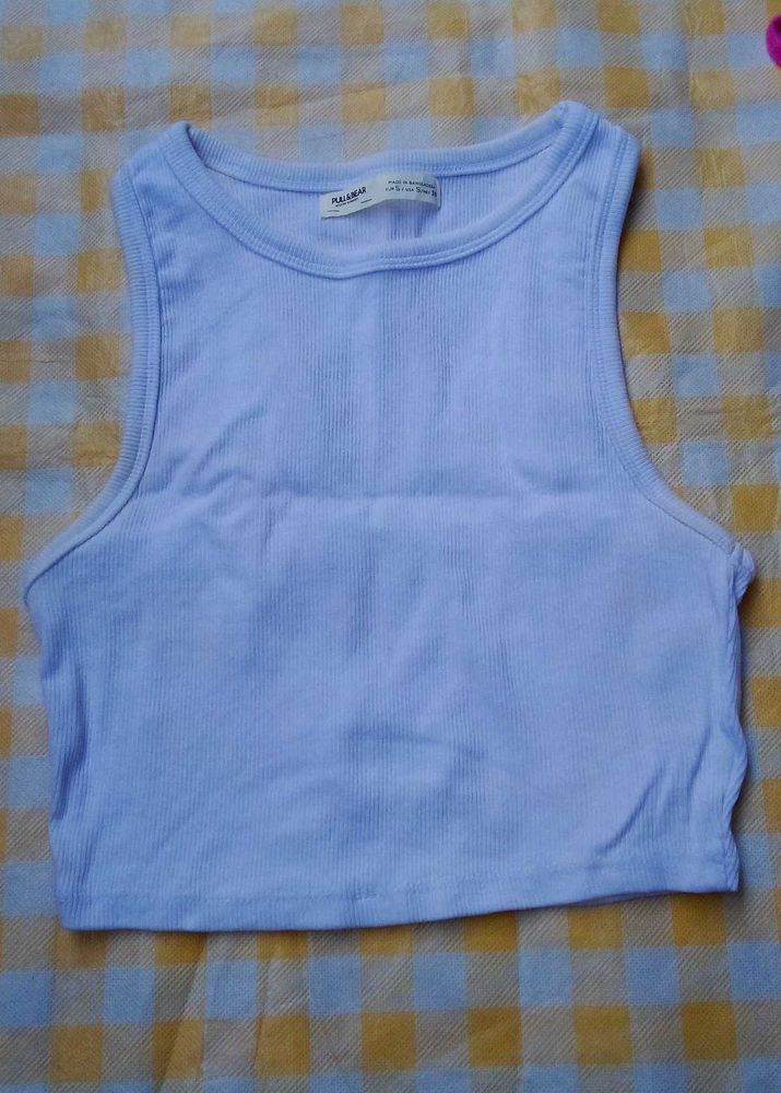 Pull&amp;Bear Ribbed Crop Top