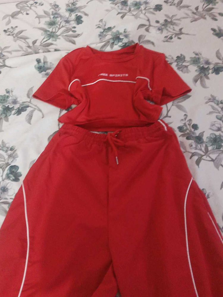 Red Tracksuit Set