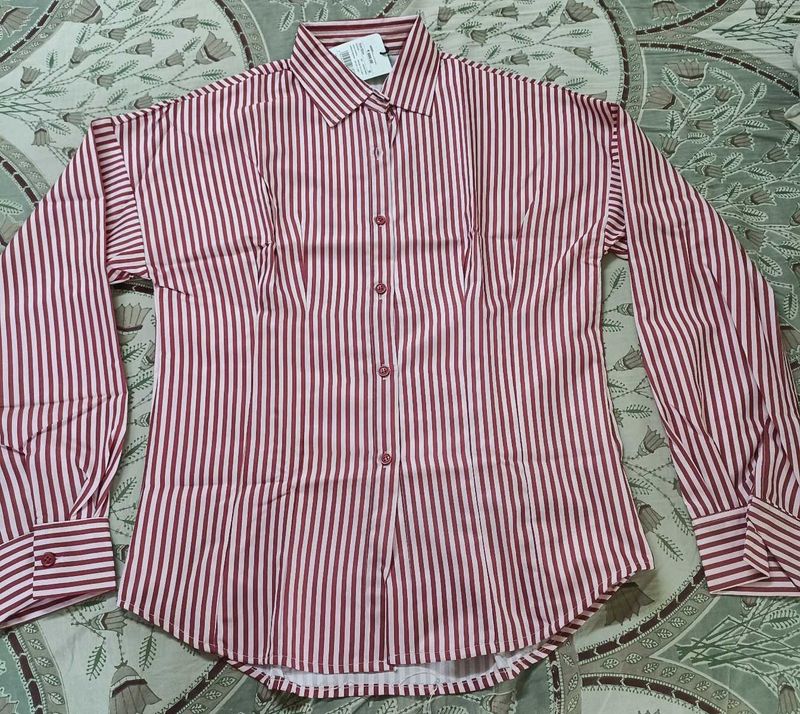 Striped Button-Down Shirt