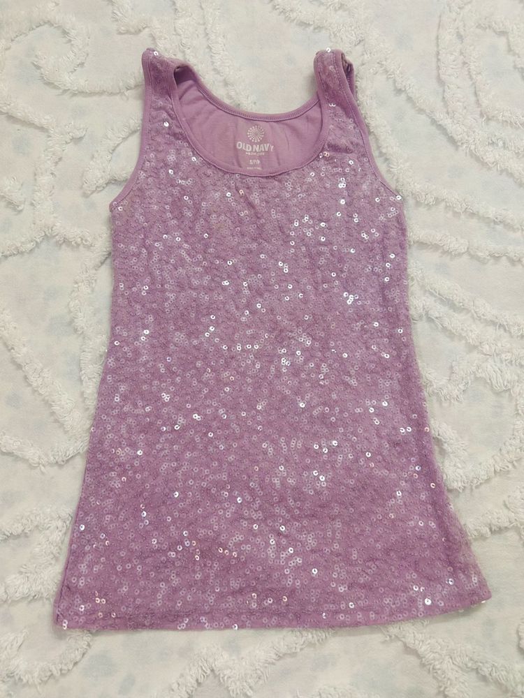 lilac Lavender Sequin Glitter Top