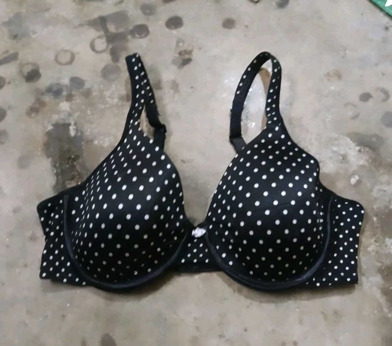 Black Polka Dot Bra