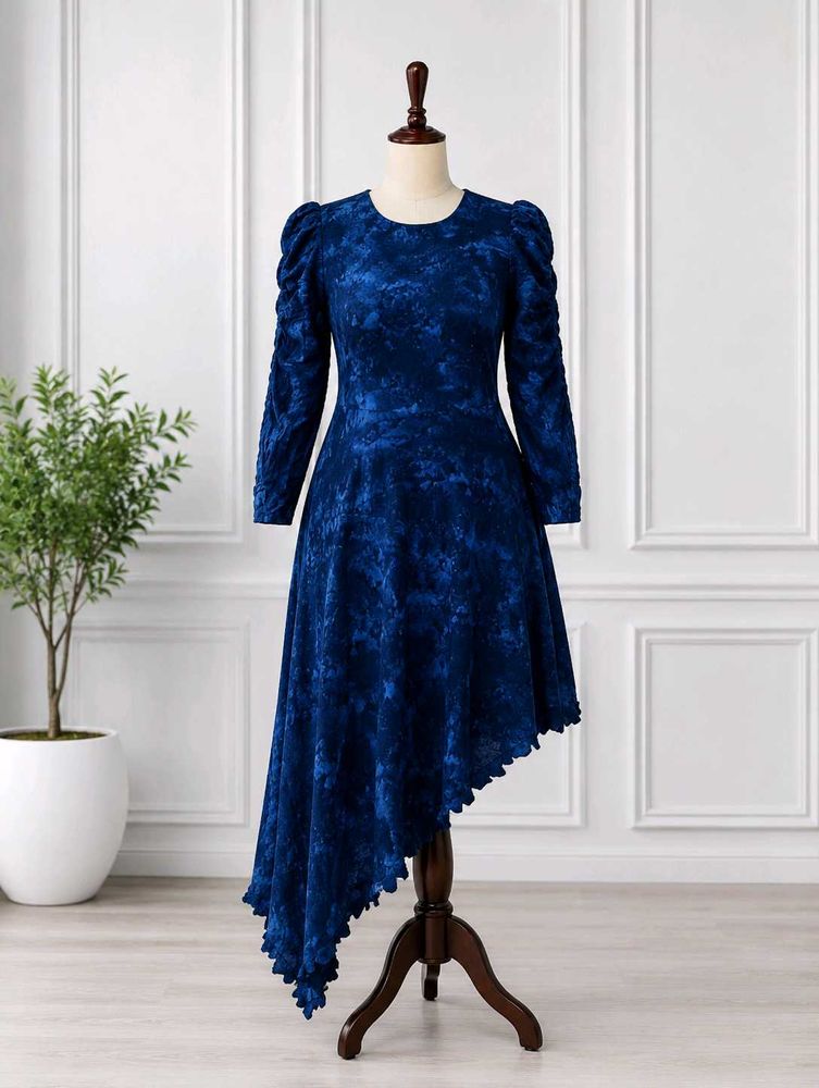 Royal Blue Asymmetrical Dress