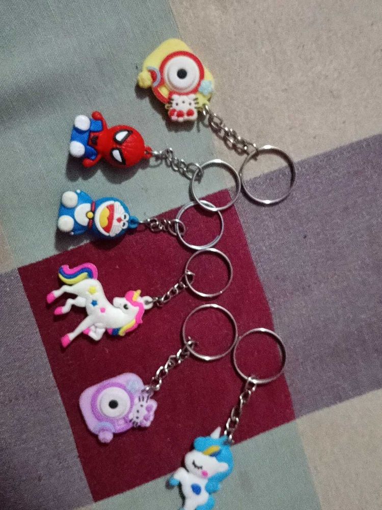 Cute Character Keychains Set
