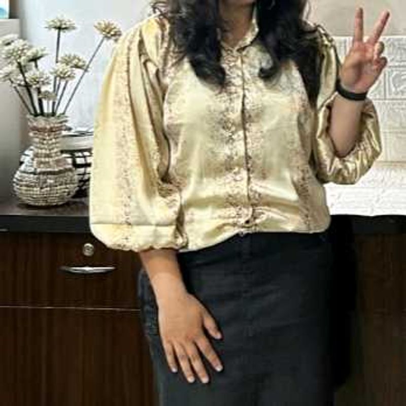 Golden Patterned Blouse
