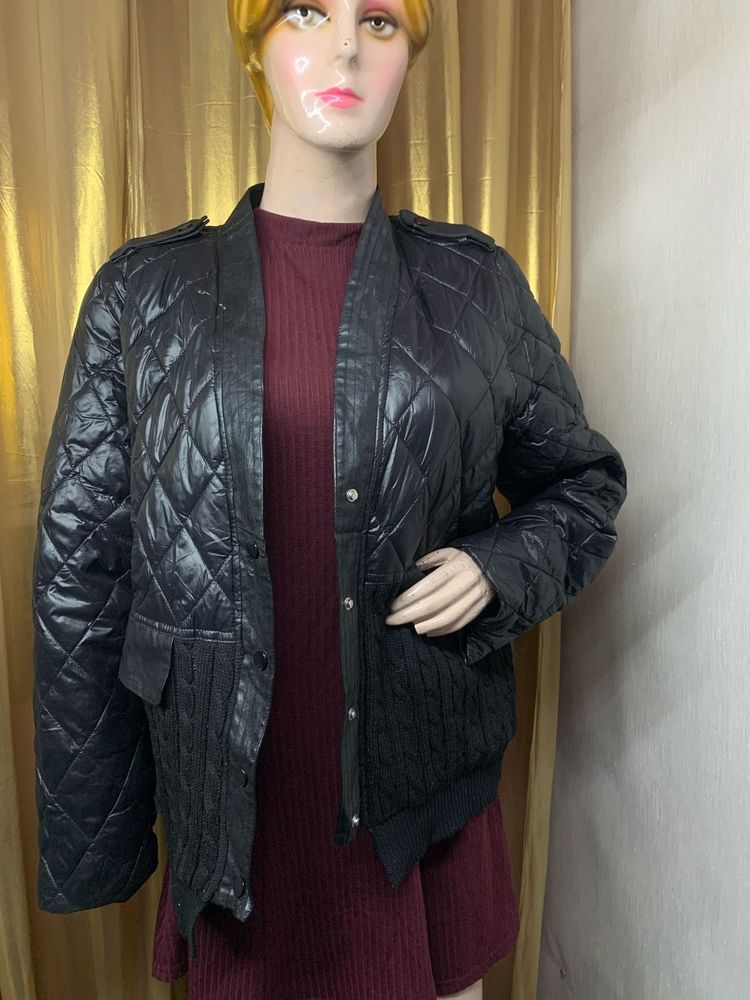 Stylish Black Quilted Jacket