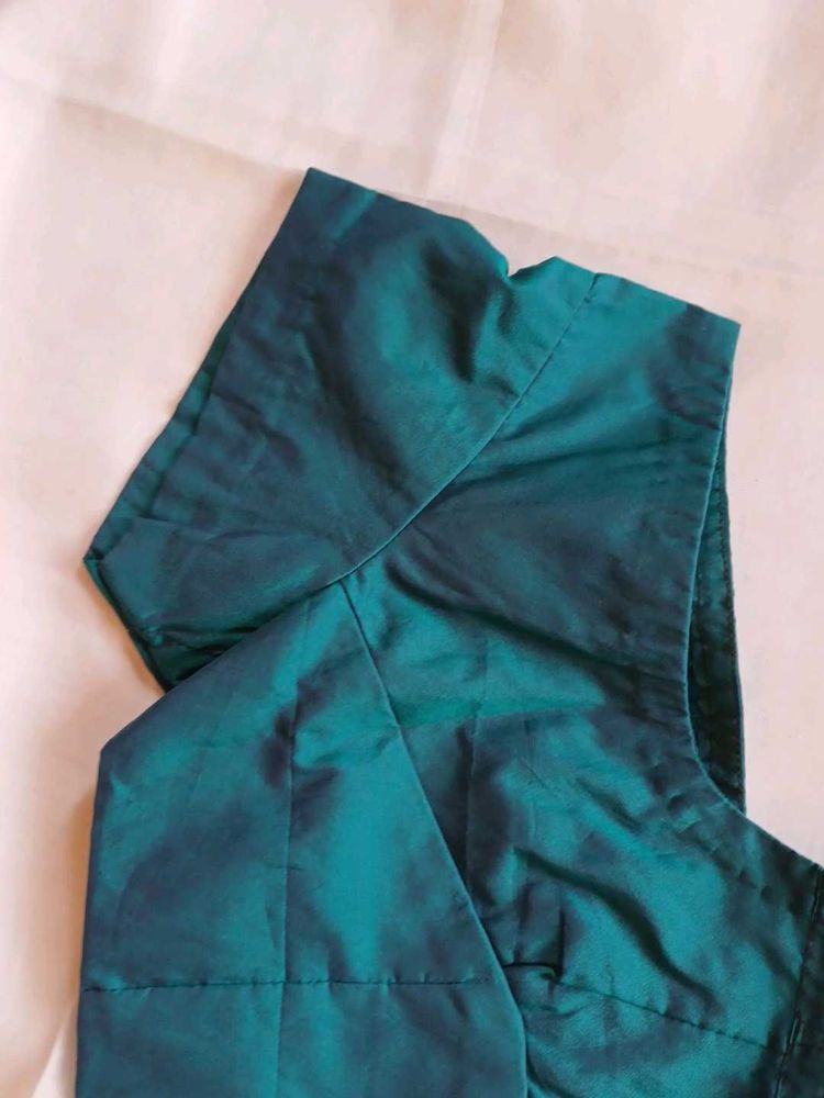 Elegant Teal Silk Blouse