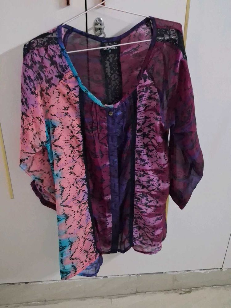 Boho Patchwork Print Blouse