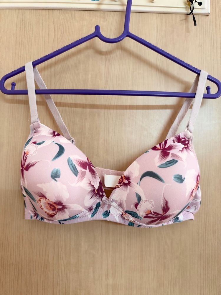 Floral Print Push-Up Bra