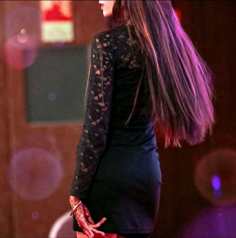 Chic Full Sleeve Bodycon With Black Sheer