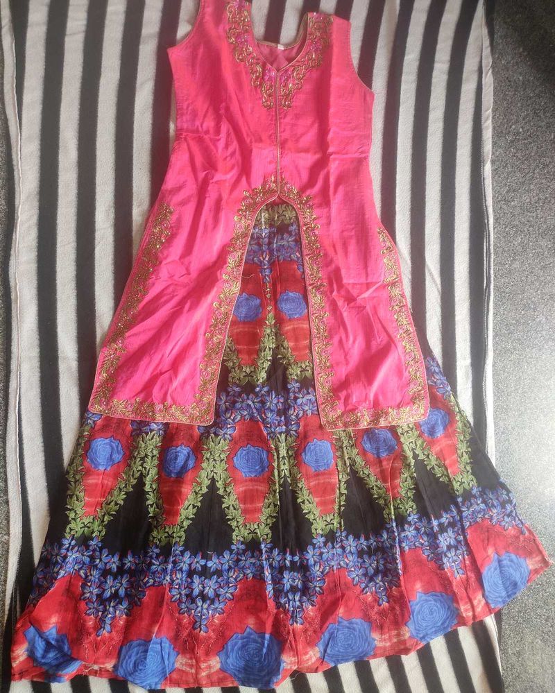 Pink &amp; Multicolor Kurta Set
