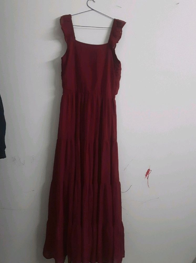 Maroon Maxi Gown