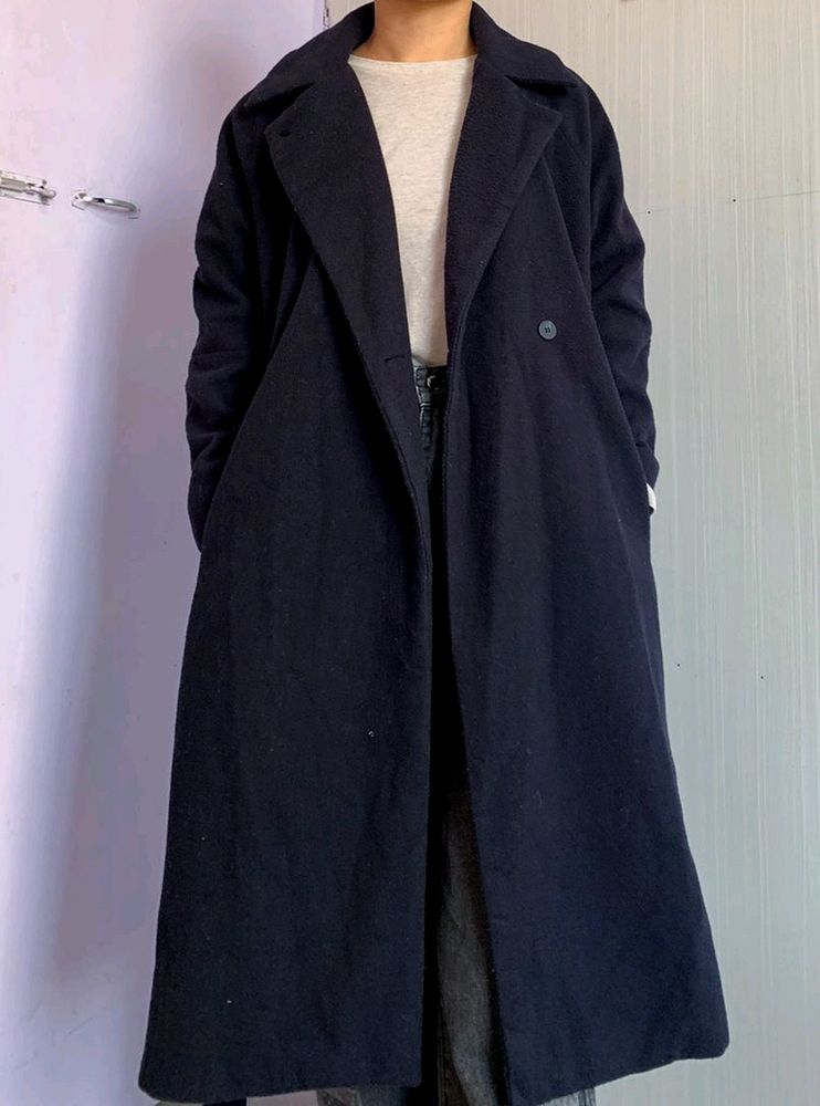 Navy Blue  Loose fitting Overcoat