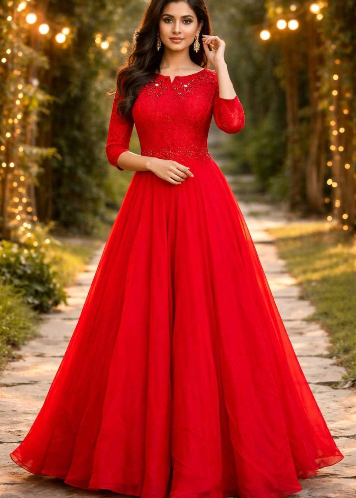 Stunning Red Embellished Gown