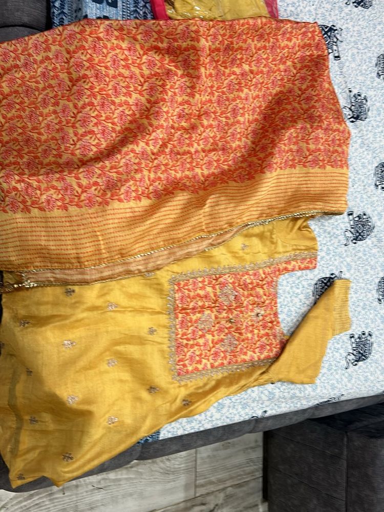 Sale !! Chanderi Suit Set