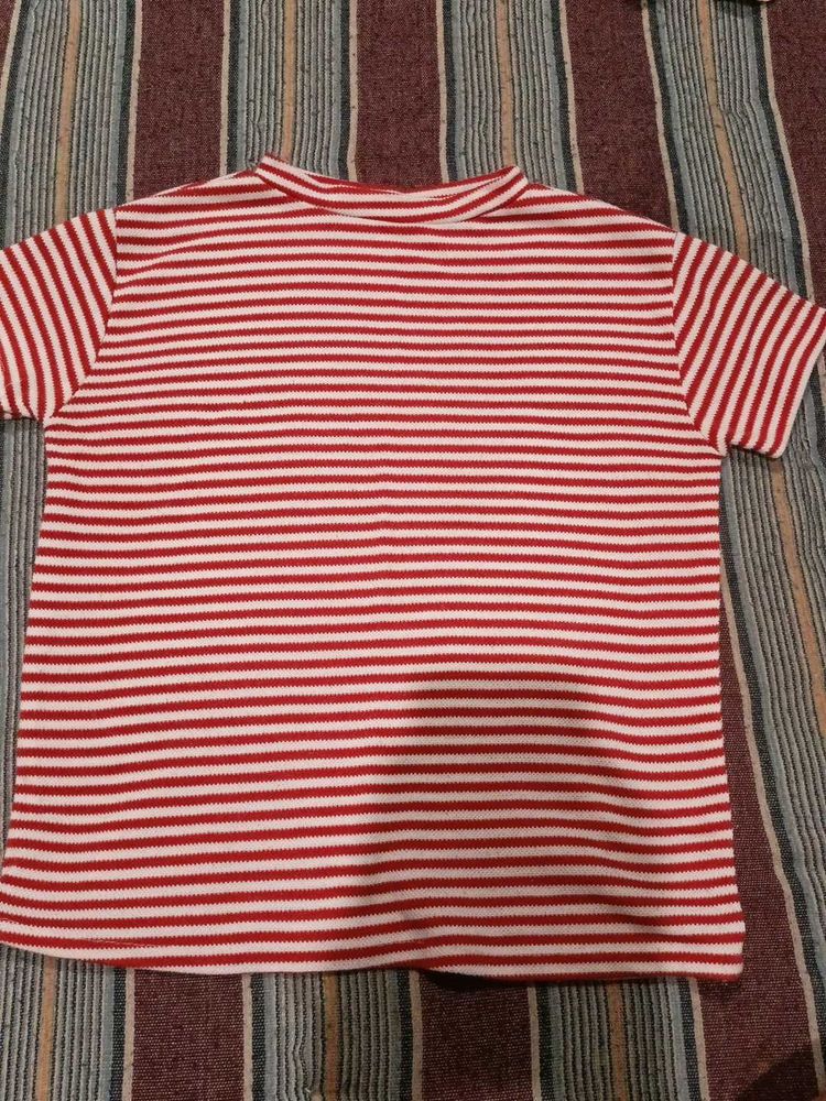 Classic Red &amp; White Striped Top