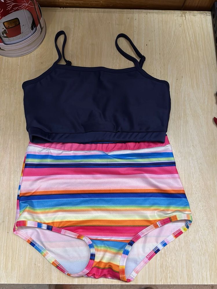 Striped Swimsuit Set