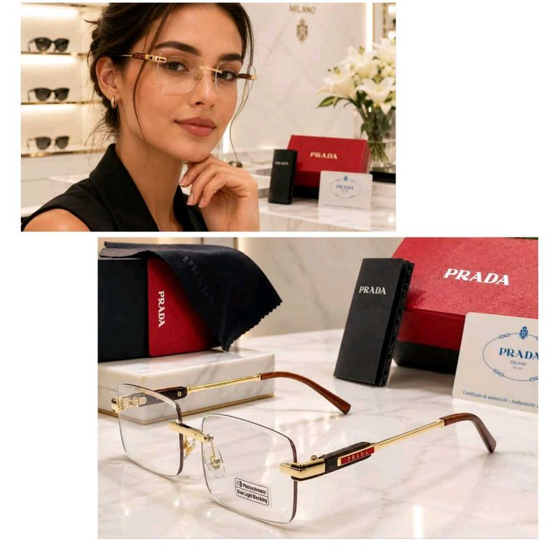 Prada Rimless Eyeglasses PREMIUM QUALITY FOR UNISE