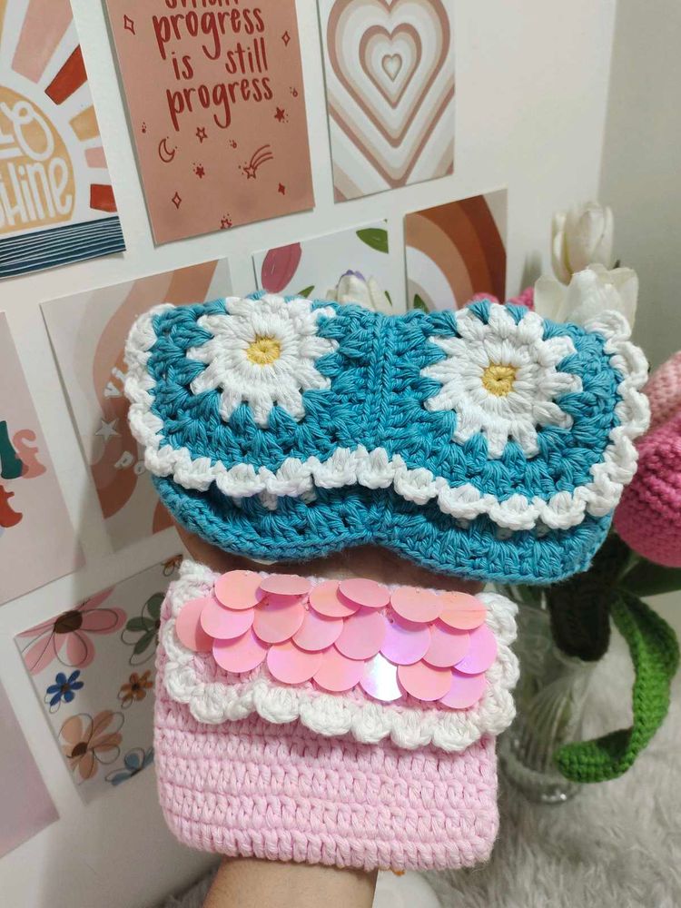 Combo Of 2 Crochet Wallets✨