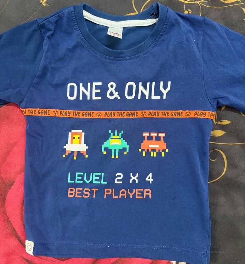 Kids Blue T-Shirt "One &amp; Only"with pant