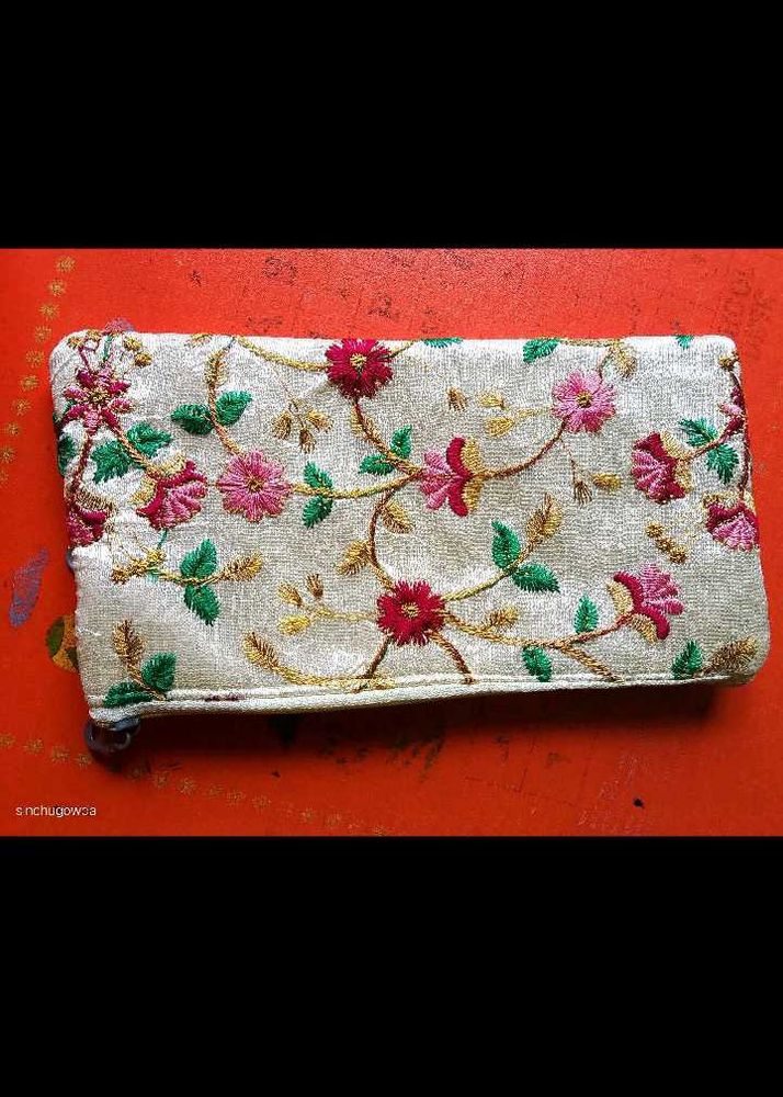 Embroidered Clutch Bag